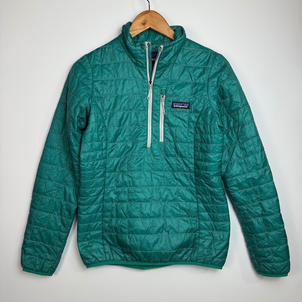 Patagonia Womens Special Edition Nano‎ Puff Pullover XS Emerald Green
